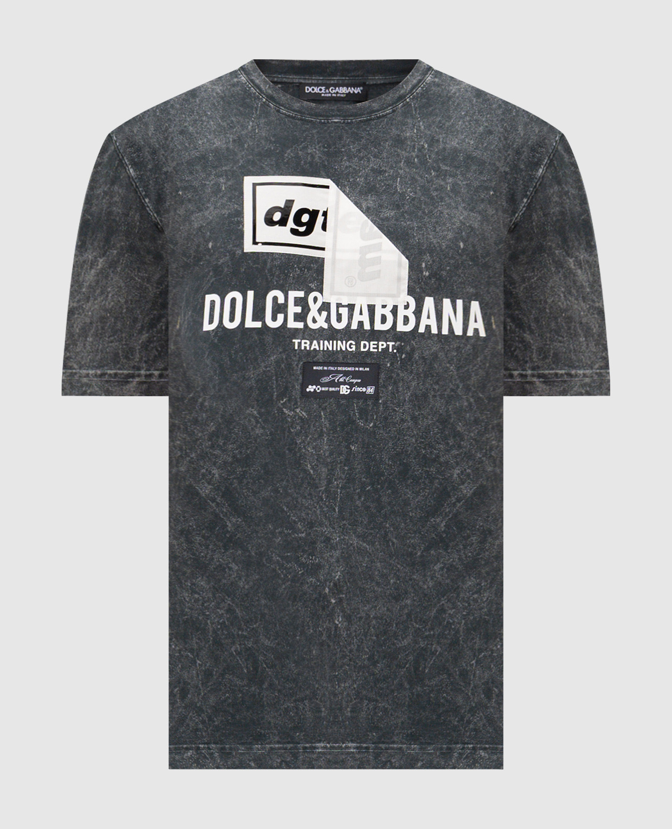 Grey T-shirt with logo print
