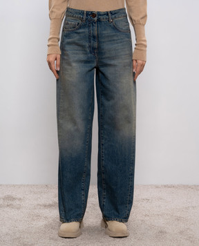 Peserico Blue jeans with logo P04133L79Q04962