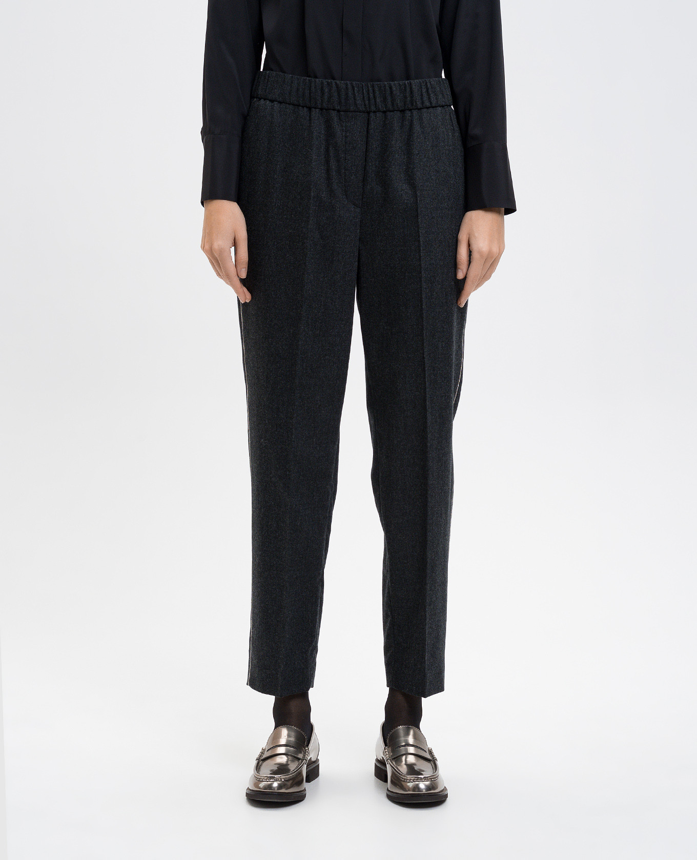 

Gray wool and cashmere pants Peserico, Grey