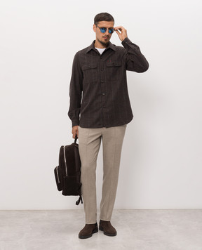 ISAIA Beige wool pants PNC053P9070