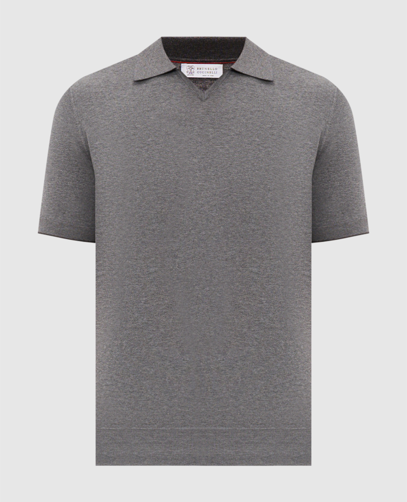 Grey polo collar t-shirt