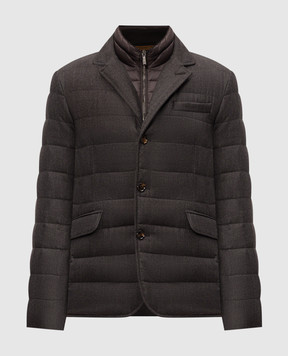 MooRER NOMOS brown wool down jacket NOMOSFF