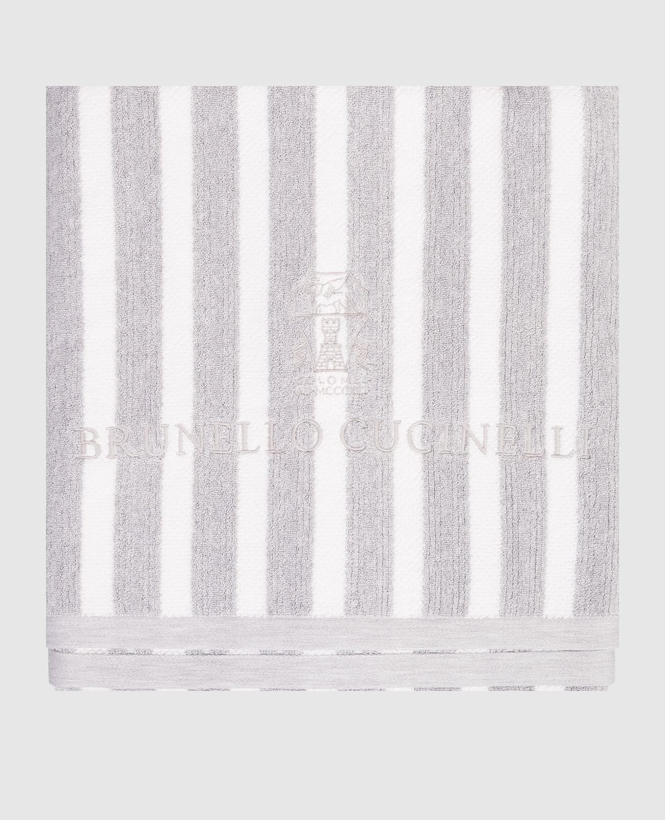 

Grey striped beach towel Brunello Cucinelli