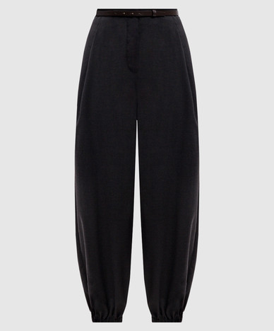 Brown PERGOLA wool joggers