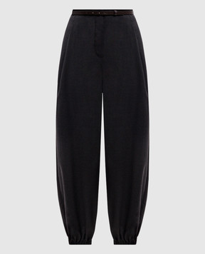 Max Mara Brown PERGOLA wool joggers MXMPERGOLA