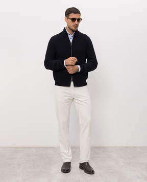Peserico Blue wool cardigan R59560F0509044