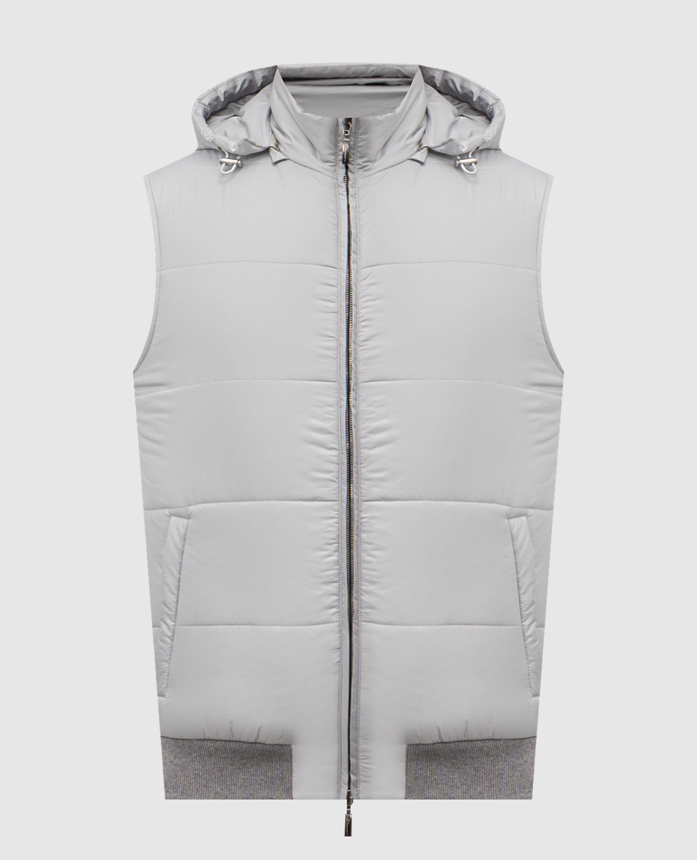 Gray quilted vest Doriani Cashmere