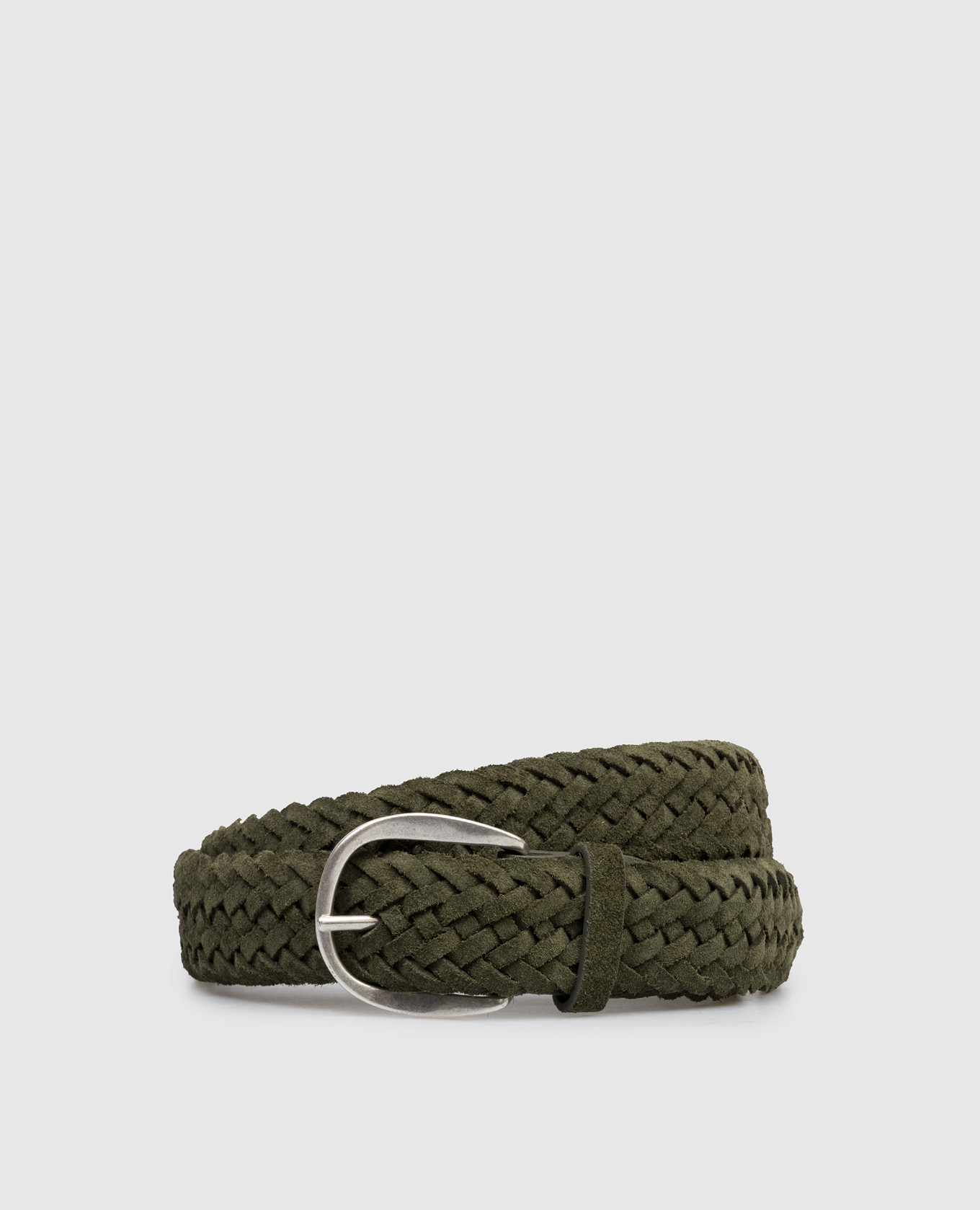 

Green suede braided belt Orciani