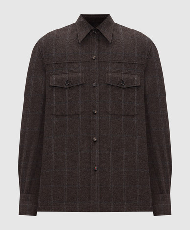 Brown checkered shirt