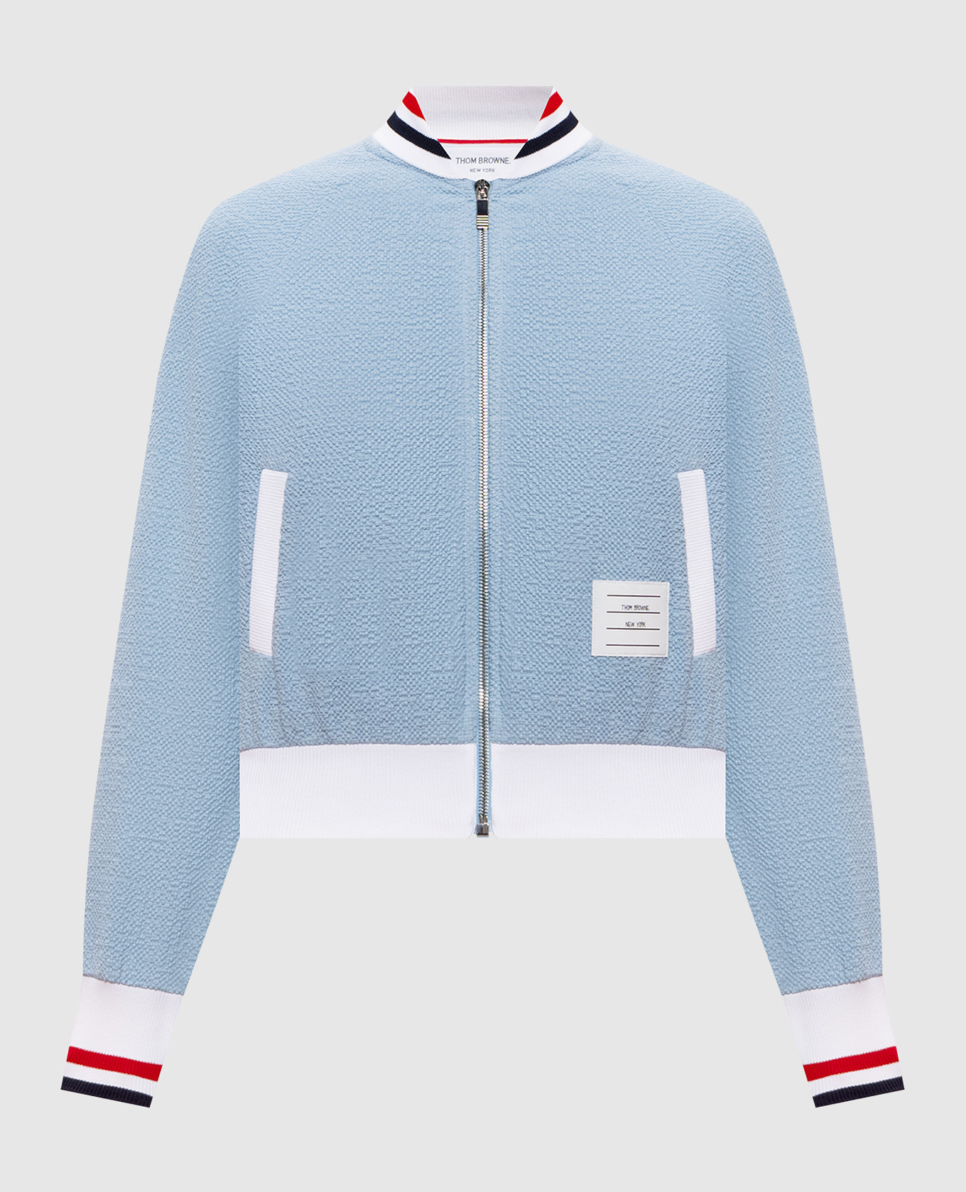Blauwe sportjas met logopatch