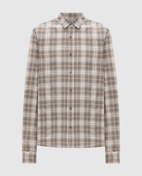 Peserico Gray checkered shirt R5606000224