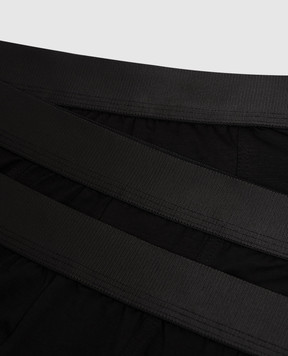 CDLP Set of black briefs with tonal logo pattern MUW002011723
