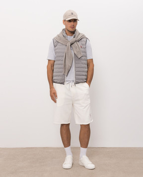 Brunello Cucinelli White shorts with embroidery MM8263389G