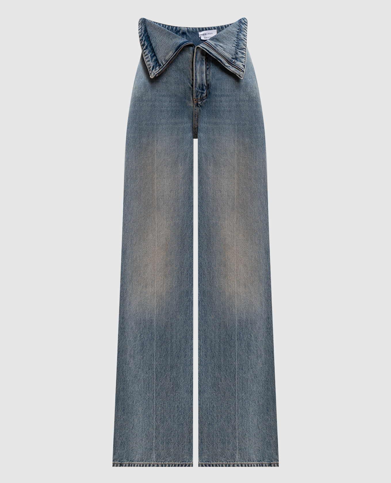 Blue flared jeans with cuffs Alexander McQueen