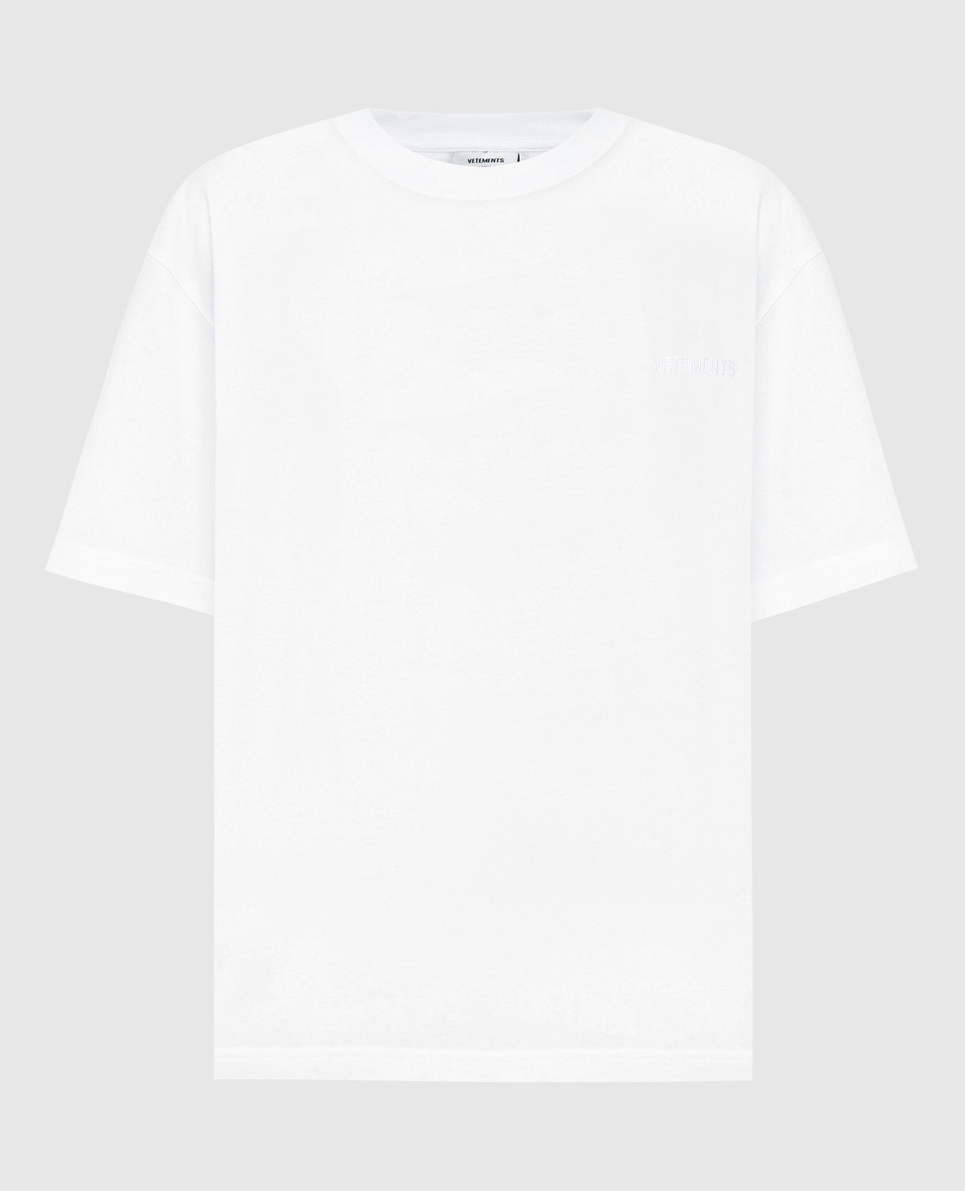 

White T-shirt with logo embroidery Vetements