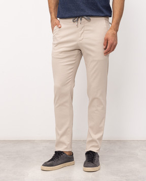 Marco Pescarolo Beige silk pants CARACCIOLO5306