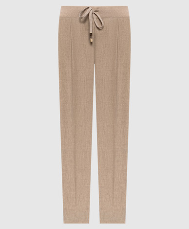 Beige wool pants