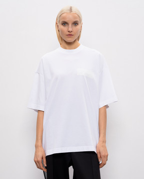 Vetements White T-shirt with logo print ME76TR150Ww