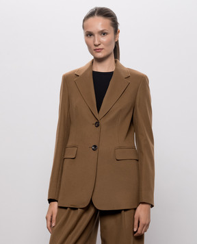 Max Mara VOLPINO brown wool jacket MSTVOLPINO