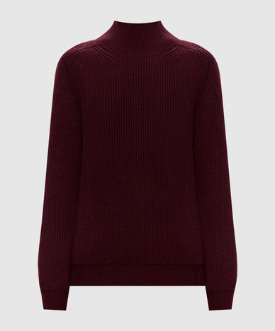 Dolcevita burgundy sweater
