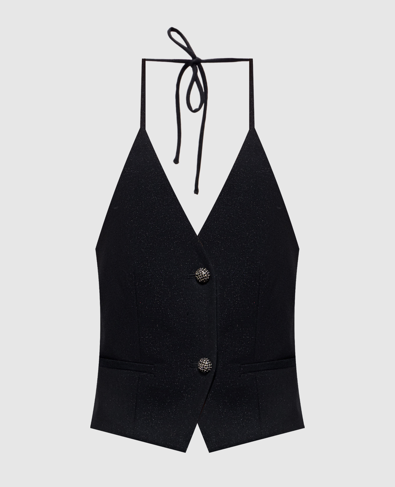 Blue vest with lurex