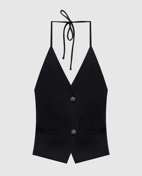 Twinset Blue vest with lurex 262TT2532