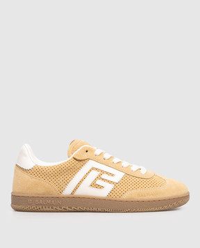 Balmain Beige suede Swan sneakers GN1VI735LACS