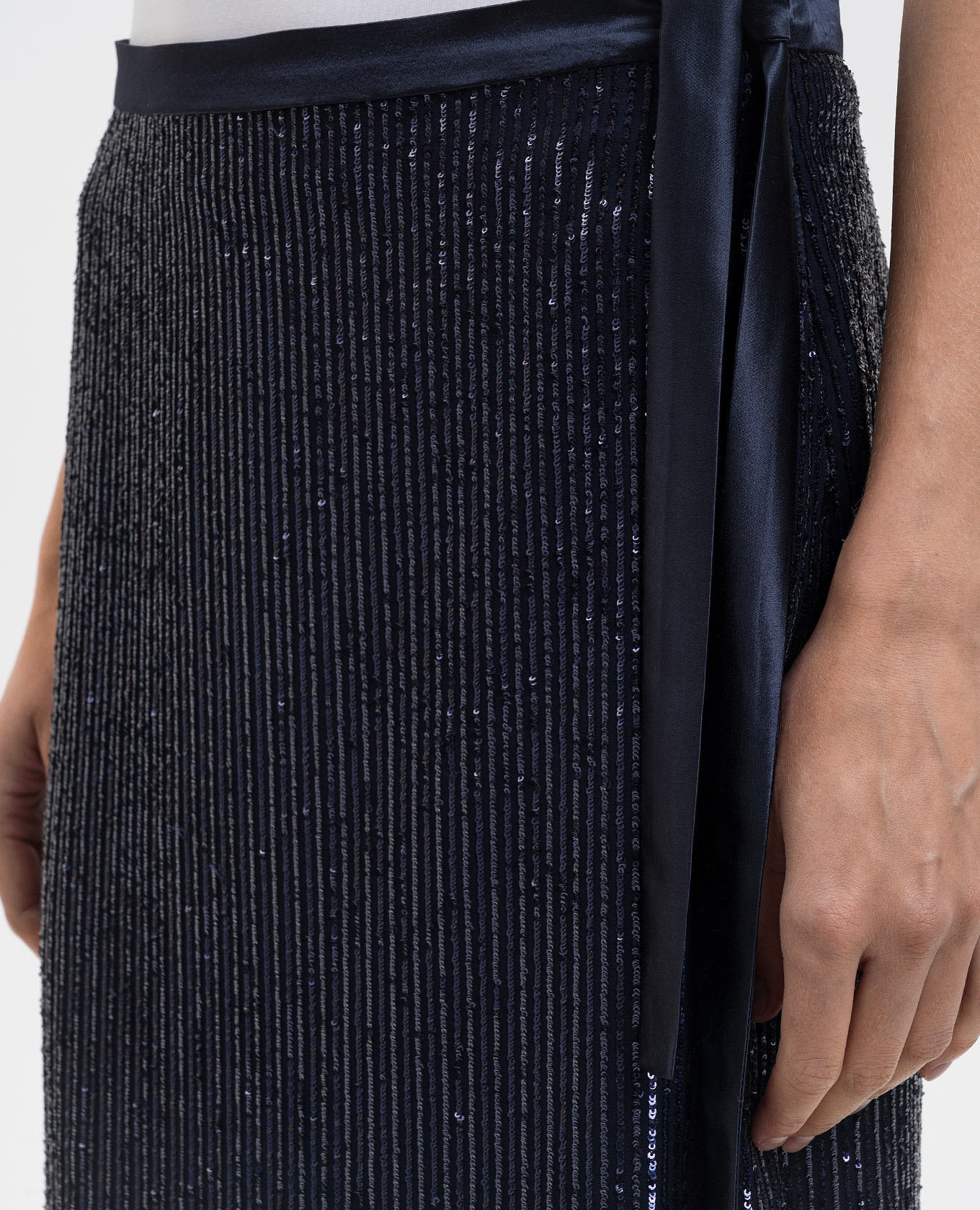 Blue skirt with sequins Peserico 5
