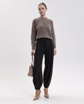 Max Mara Brown PERGOLA wool joggers MXMPERGOLA