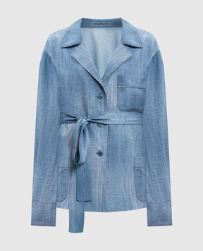 Ermanno Scervino Blue shirt with belt D482I353EMY