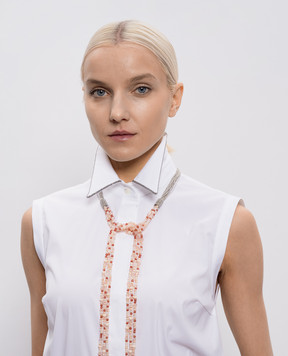 Peserico Pink necklace with monil chain A35506C0CC779