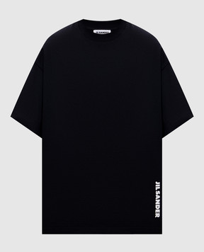 Jil Sander Black t-shirt with logo print J02GC0173J20348