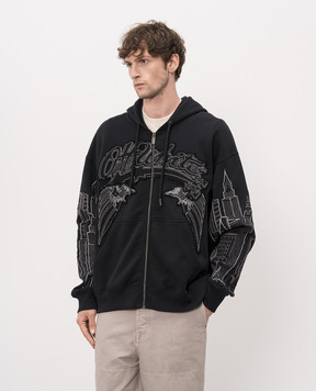 Off-White Black Skyline sports jacket 44MBE015Z26F001