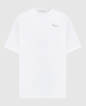 Givenchy White T-shirt with logo print BM71NK3YSA