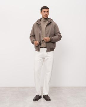 MooRER Brown ONIRO wool and cashmere down jacket ONIROLSL