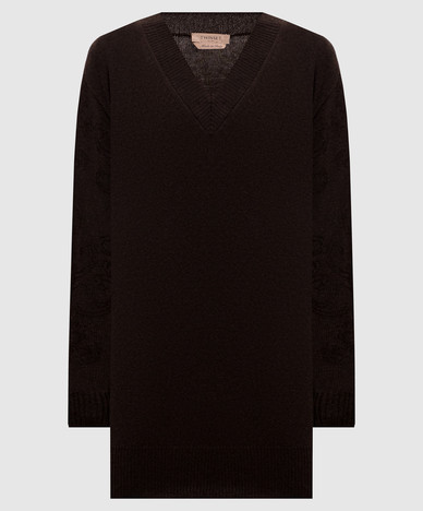 Brown dress with wool and cashmere