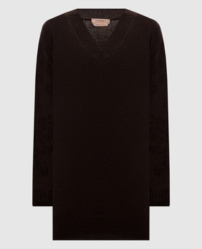 Twinset Brown dress with wool and cashmere 262TP3551