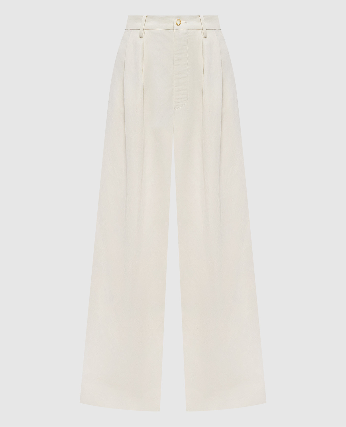 

Beige palazzos with linen UMA WANG
