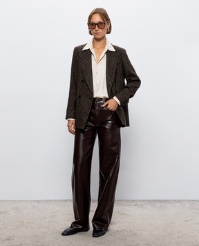 Momoni Brown double-breasted Odo wool jacket MOJA04531MO