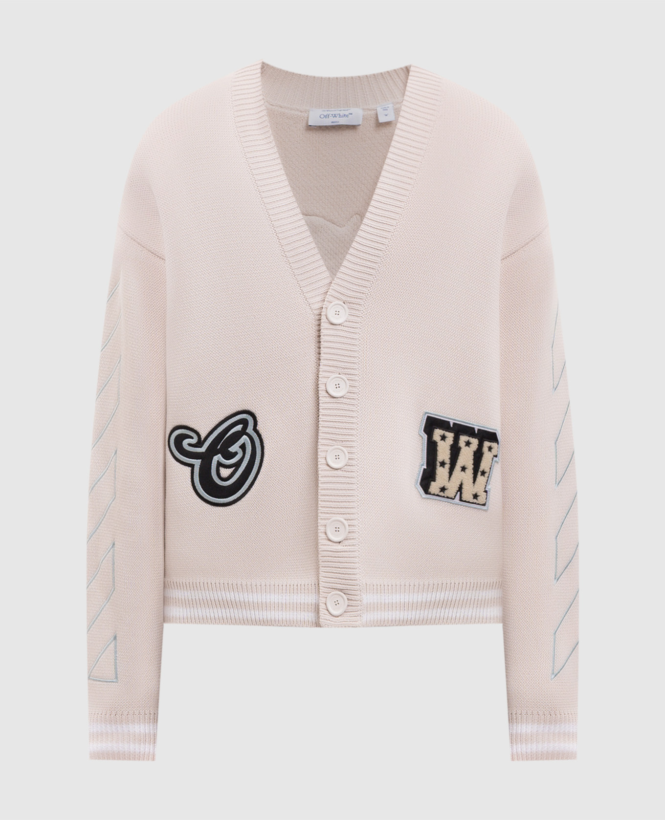 Beige cardigan with stripes Off-White