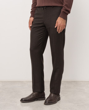 Stefano Ricci Brown wool pants M1T80A0003W610