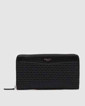 Serapian Black leather wallet SRSTSMSL736919AB06