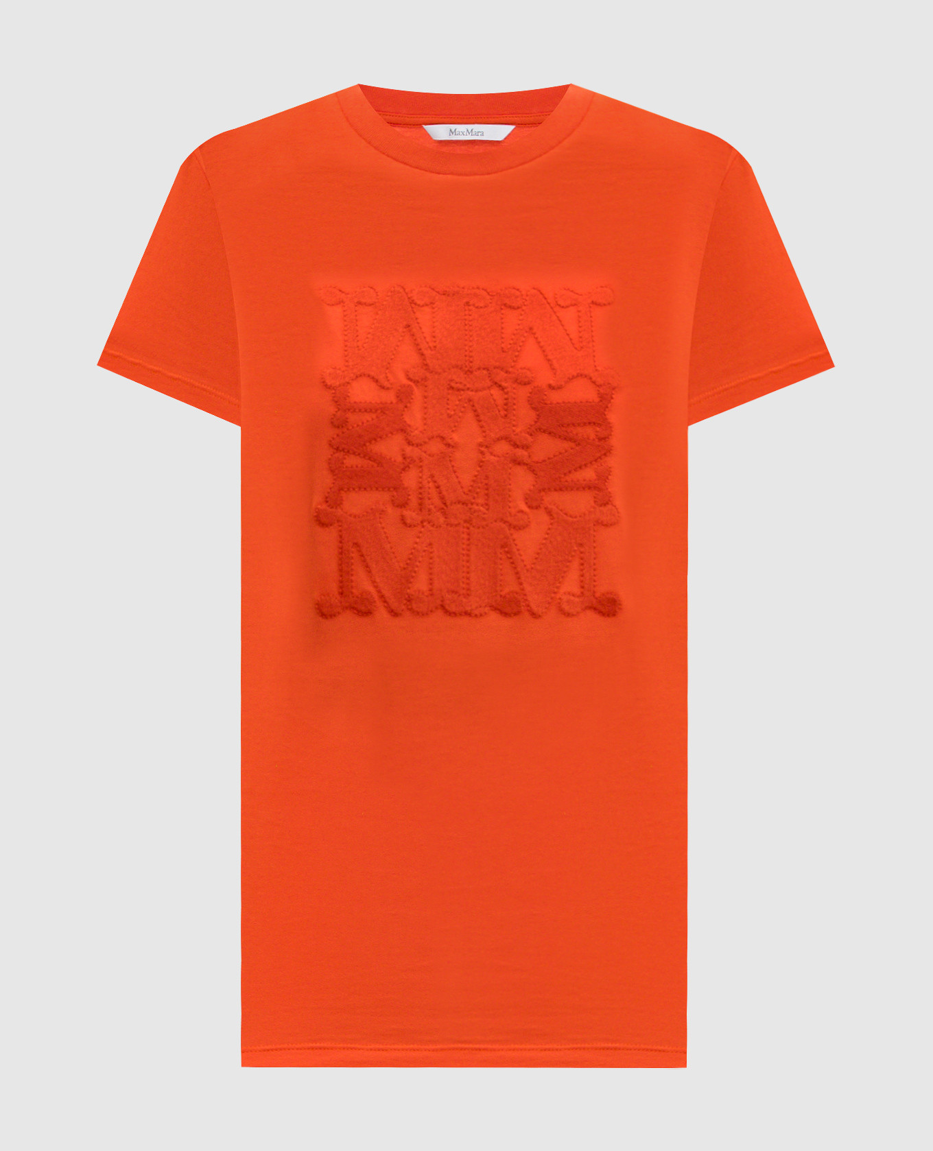 GIOVANE orange T-shirt with monogram embroidery