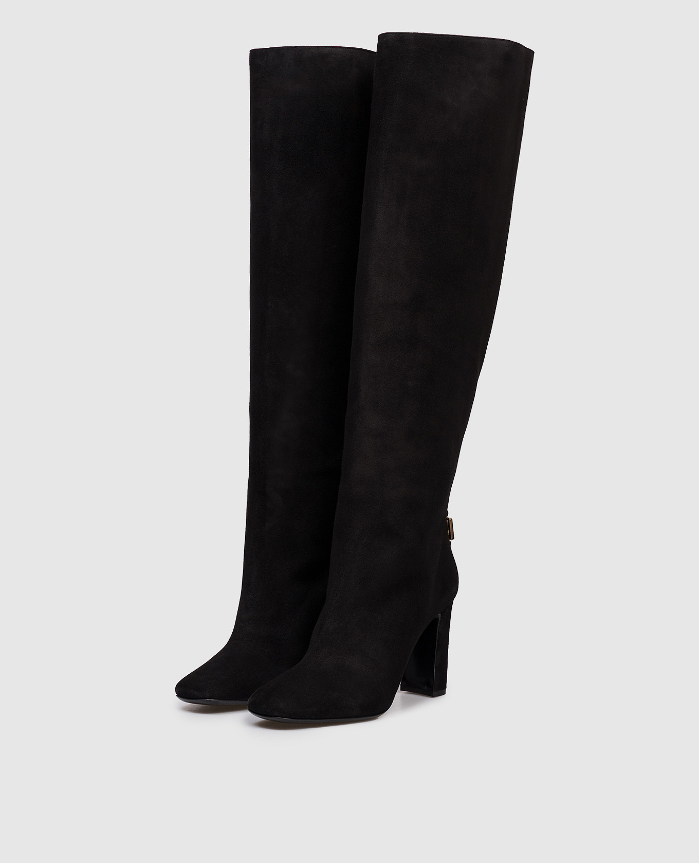 

Black suede boots with logo Dolce&Gabbana