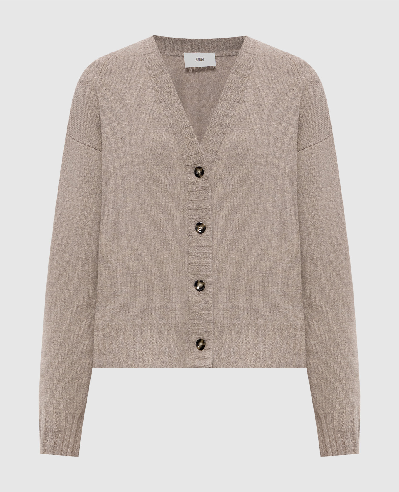 Beige wool cardigan