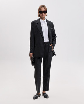 Peserico Gray pants with wool A04572Z03358