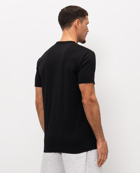Dolce&Gabbana Black T-shirt with metallic felt G8PT1TG7P1B