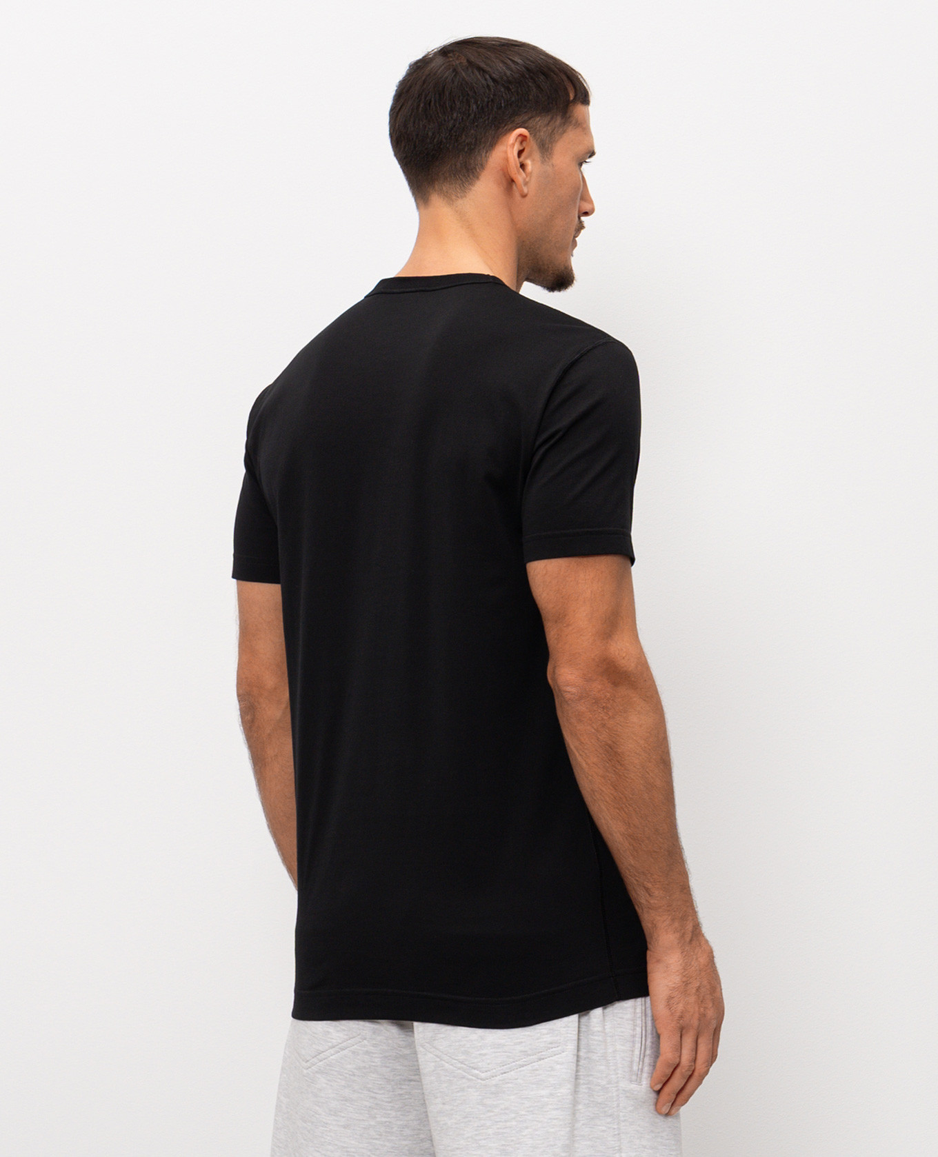 

Black T-shirt with metallic felt Dolce&Gabbana