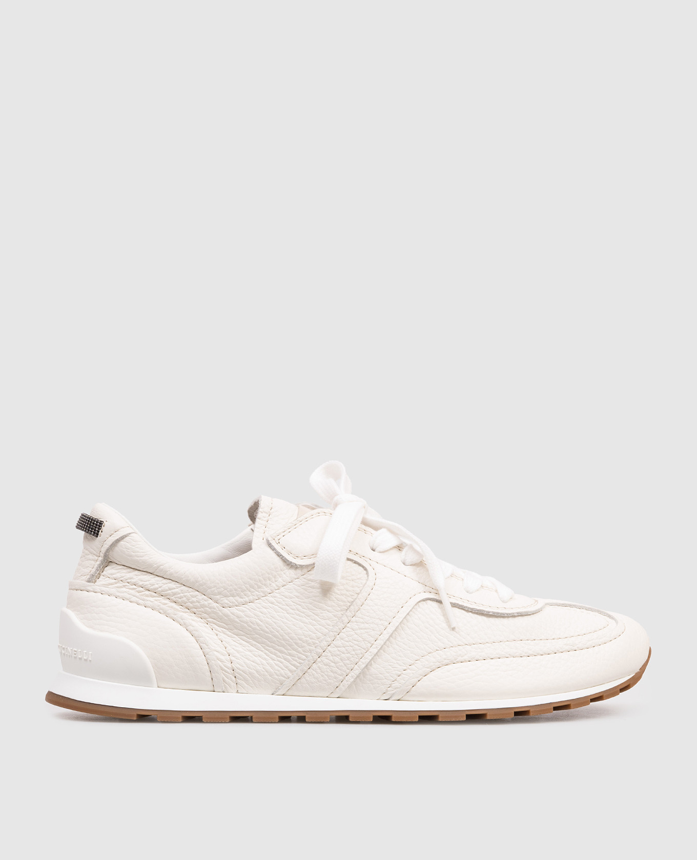 

Ivory leather sneakers Brunello Cucinelli, Beige