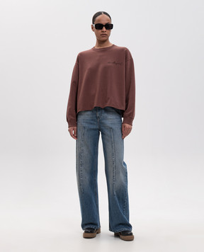 Maison Margiela MM6 Brown sweatshirt with logo print S52GU0260M25025